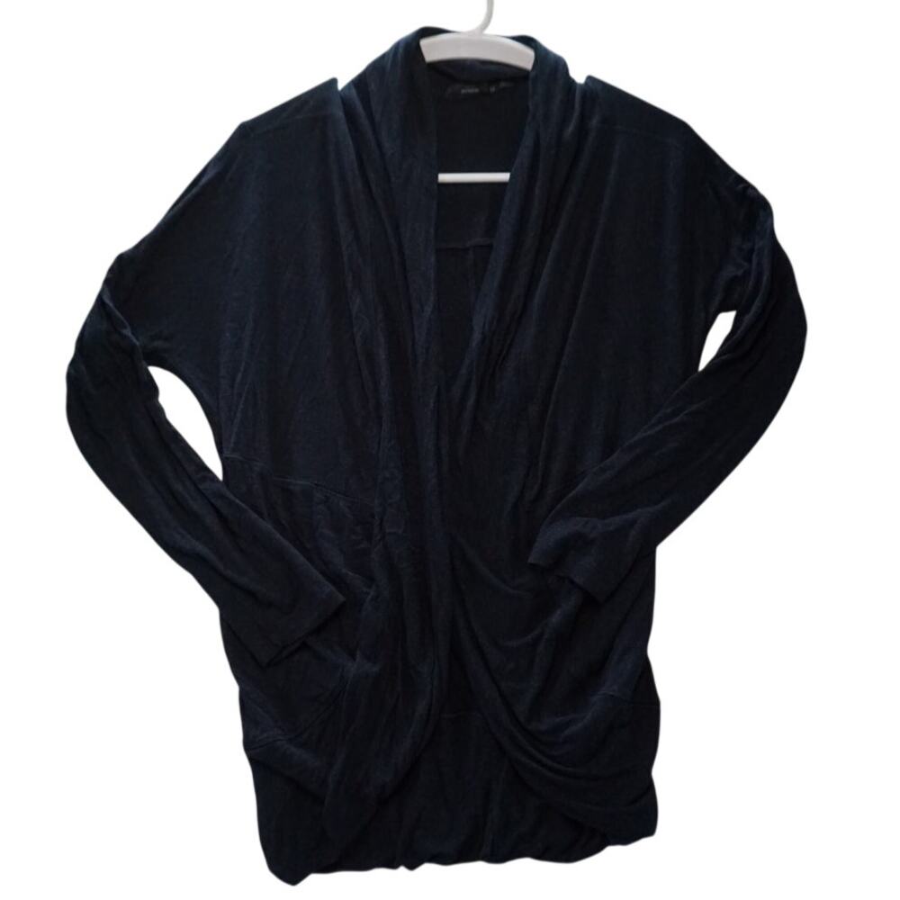 prAna navy cardigan sweater size M open front